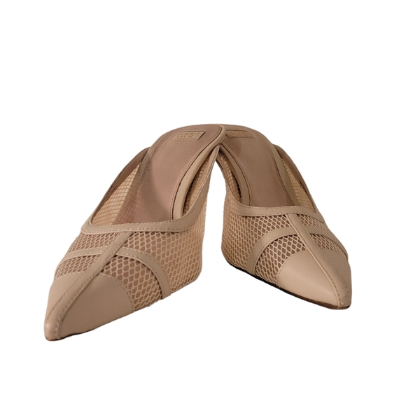 Louise et Cie Women's Cream Leather Slip-on Kianna Mesh Mule sz 10 - Picture 2 of 9